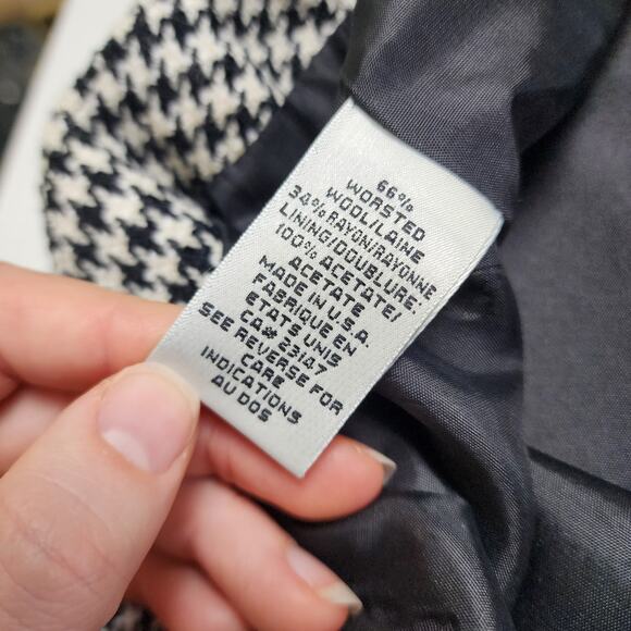 Talbots Womens Vintage Worsted Wool Gingham Skirt Size 12 Straight Knee Length - Picture 7 of 10